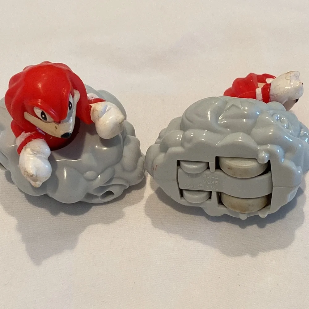 Sonic 3 The Hedgehog McDonalds Happy Meal Toy 1993 Knuckles and Dr. Robotnik